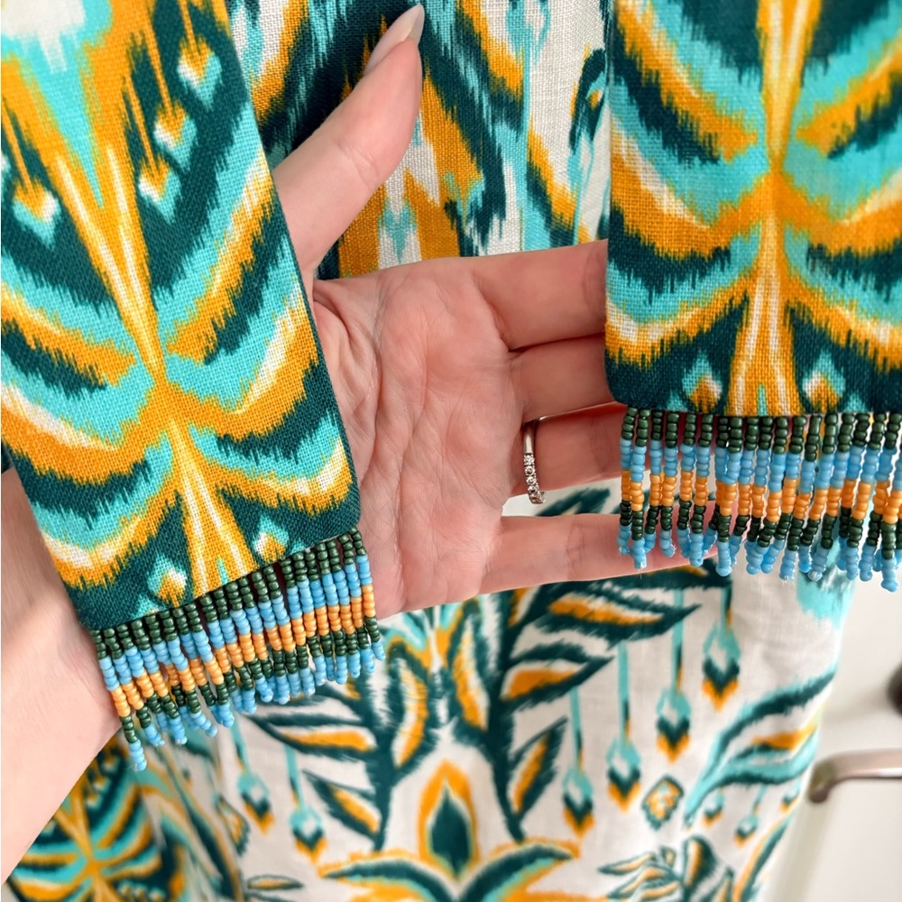 NWT FARM Rio Vibrant Green and Yellow Midi Dress - Picture 8 of 8